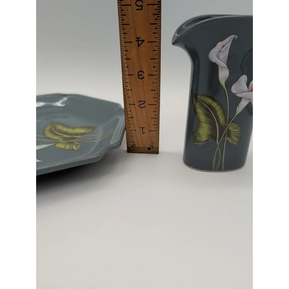 Yamaji Japan Calla Lilies Hexagonal Dish & Vase Toothbrush Pencil Holder